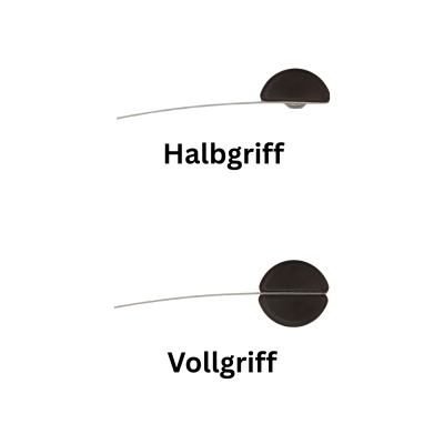 Öffnungskarte – Vollgriff Set – 0,35 mm + 0,50 mm – Griff an der Breitseite